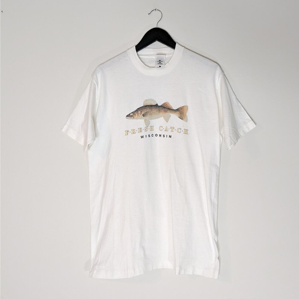 Vintage Single Stitch Tee, white, large